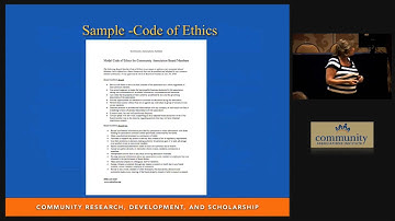 Developing a Code of Ethics - CAI 2013 Annual Conference