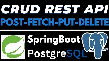 CRUD operations in PostgreSQL using Spring Boot tutorial - POST UPDATE FETCH DELETE | REST API