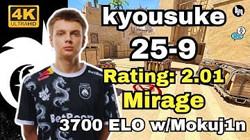 kyousuke (25-9) w/Mokuj1n (mirage) | FACEIT avg 3700 ELO | Apr 24, 2025 | CS2 POV/DEMO