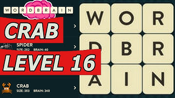 WordBrain Crab Level 16 Answers (Android/IOS)
