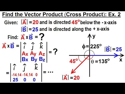 Physics Test Your Knowledge Vectors 8 Of 30 Find The Vector Product Cross Product Ex 2 Youtube