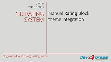 GD Rating System:  Manual Rating block integration