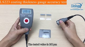 LS223 wide range coating thickness gauge accuracy test