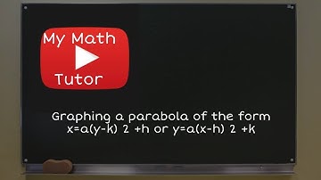 ALEKS | Graphing a parabola of the form x = a(y-k) 2  + h or y = a(x-h) 2  + k