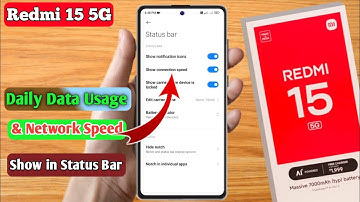 how to show daily data usage in redmi 15 5g | how to enable daily data usage setting in redmi 15 5g