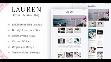 Lauren - Clean & Minimal WordPress Blog Theme | Themeforest Website Templates and Themes