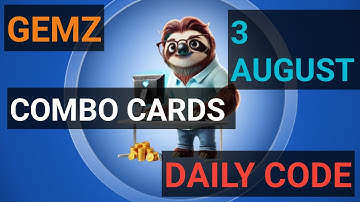 3 August Gemz daily code And combo cards #money #crypto #gemz