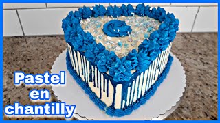 Pastel Azul Sencillo En Forma De Corazon En Chantilly Youtube Pastel Azul Sencillo En Forma De Corazon En Chantilly Youtube