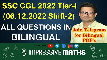 SSC CGL 2022 Tier-I | 06 December 2022 Shift-2 | Complete Maths Solution | Impressive Maths | Balraj