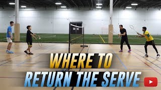 Play Better Badminton  Where to Return the Serve in Doubles  Coach Andy Chong