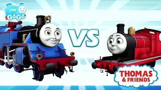 Belle VS James with Super Speed Diamond Racers! Thomas and Friends GoGo Thomas (by Budge)