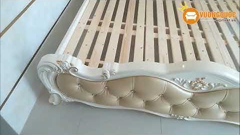 Hoàn thiện giường ngủ tân cổ điển cao cấp hoa văn tinh tế tại nhà chị An – Gò Vấp