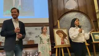Мексиканская художница Паулина Эрнандес Наварро и Николай Малышев в Русском географическом обществе