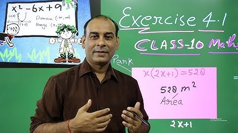 Ex 4.1 Class 10 Maths I Quadratic Equations Class 10 I NCERT and CBSE Students I Smart Classroom I