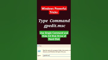 Hide All Disk Drive of  Hard- Disk in Computer || #shortfeed #shorts #hide #viralvideo