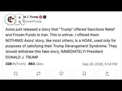 Trump denies offering to lift sanctions on Iran