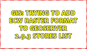 GIS: Trying to add ECW raster format to geoserver 2.9.3 stores list
