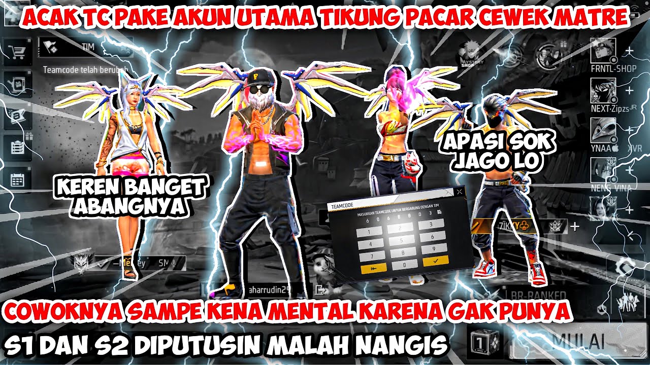 ACAK ACAK TC PAKE AKUN UTAMA TIKUNG PACAR CEWEK MATRE COWOKNYA SAMPE NANGIS LIAT S1 DAN S2 FULL MAX🤣