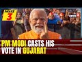 Pm narendra modi casts his vote  gujarat news  phase 3 2024 news  n18v