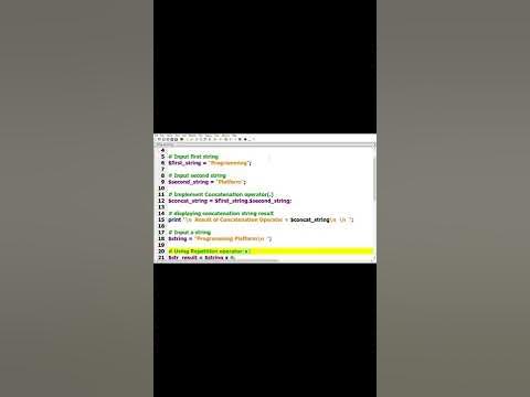 String operators program in Perl || #shorts, #Perl - YouTube