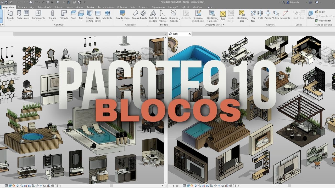 Combo dos Pacotes 9 e 10 Blocos Revit Alta Qualidade - YouTube