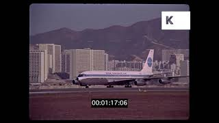 1960s Hong Kong Airport, Pan Am 707 Taxiing, 35mm