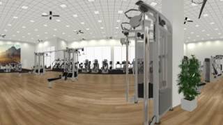 fitness center walkthrough video in 360 degree format
