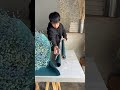 プロポーズに贈るブルーグラデーションかすみ草花束