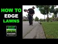 How to maintain lawn edges with a string trimmer