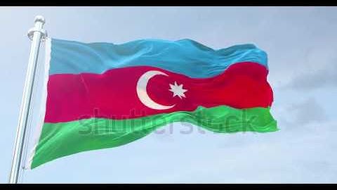 Azerbaijan Flag Waving light version loop 4K