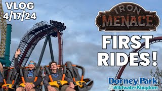 We Rode the BrandNew Iron Menace! | Dorney Park Vlog 4/17/24