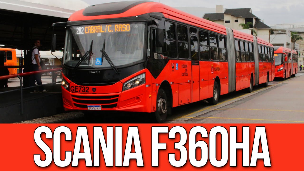 Novos Biarticulados Scania F360HA de Curitiba/PR