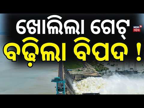 ଖୋଲିଲା ଗେଟ୍ ବଢ଼ିଲା ବିପଦ |Hirakud Dam Opens 10 Gates | Chhattisgarh Rain Raises Flood in Odisha
