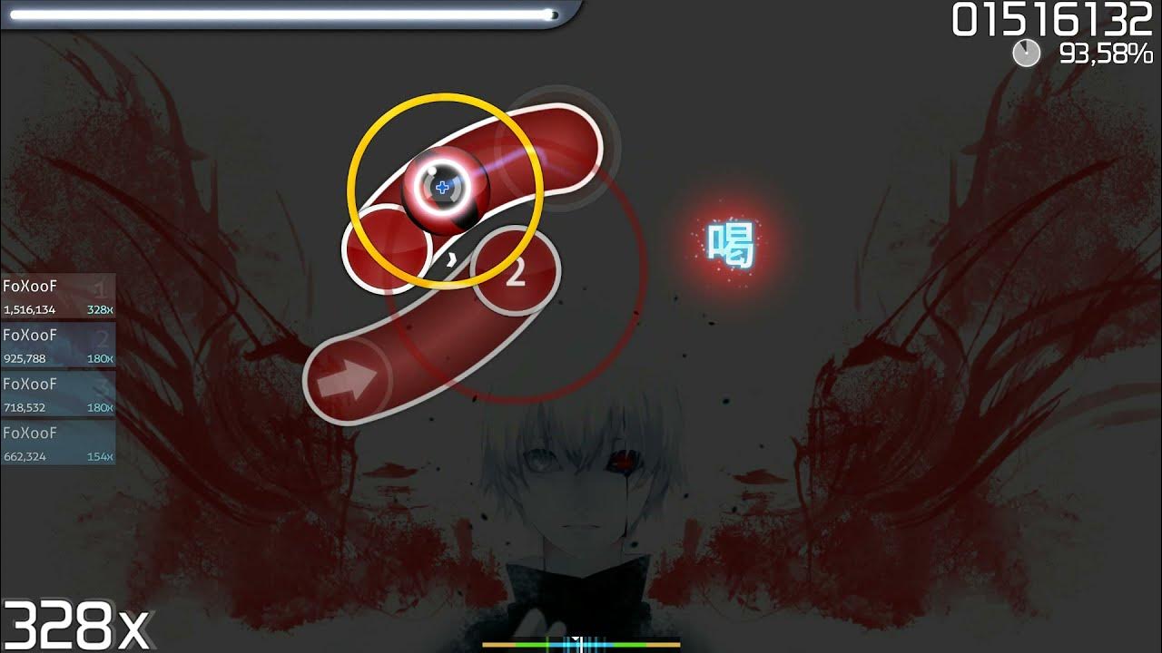 Cupsize osu map. Осу токийский гуль осу. 1000-7 osu.