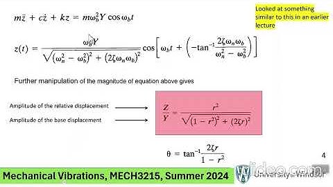 Lecture 13 Mechanical Vibrations MECH3215 S2024