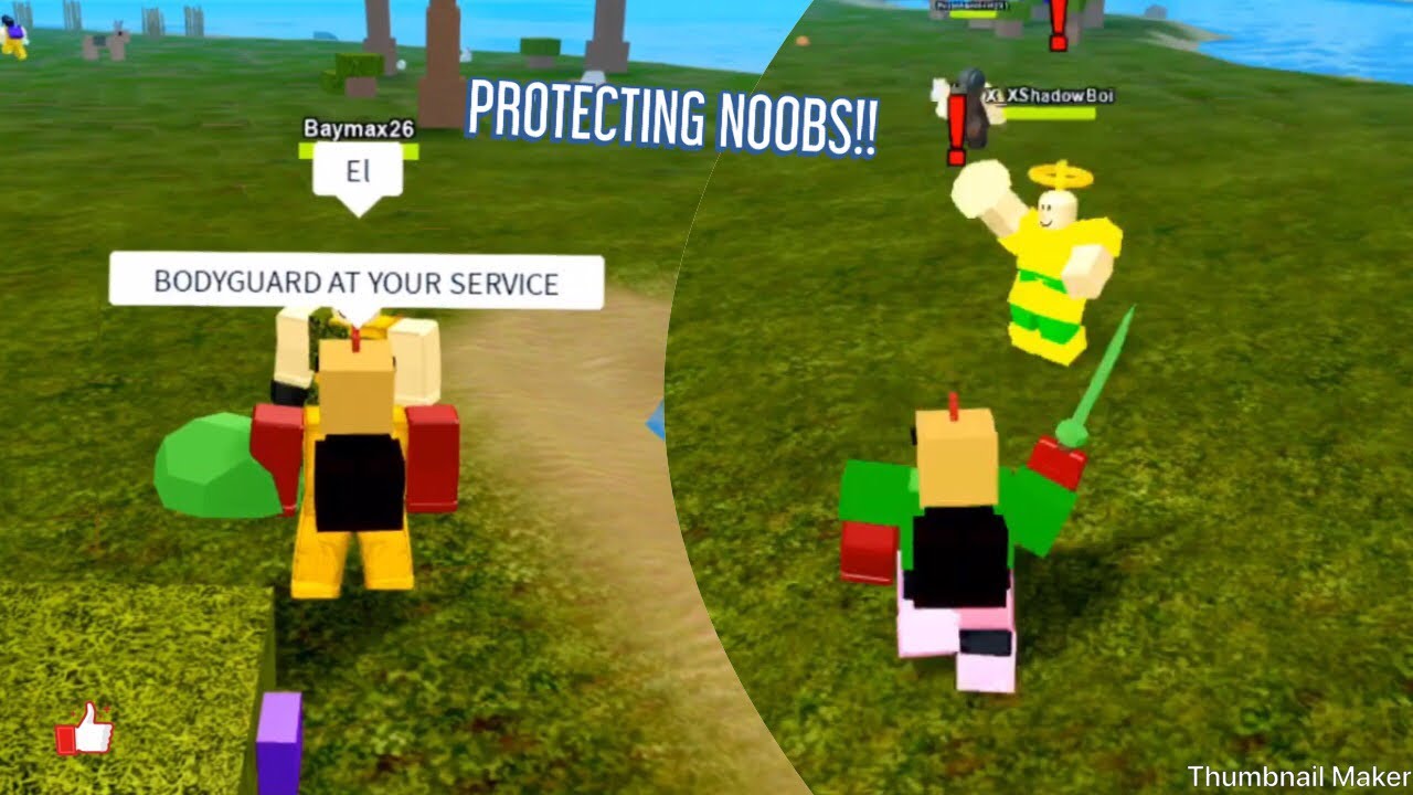 Roblox Booga Booga Being A Noob S Bodyguard Youtube - roblox baymax noob