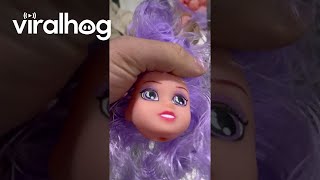 Doll Gets Purple Hair Transplant || ViralHog