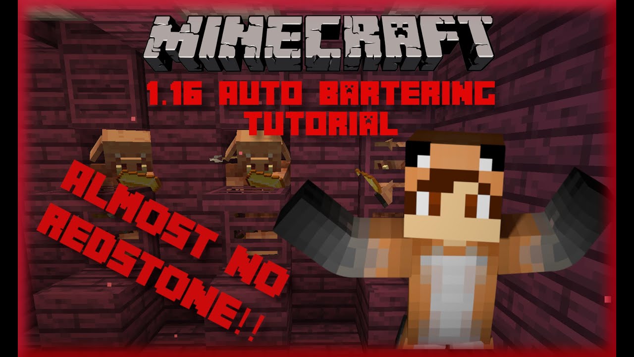 Easy Automatic Piglin Bartering Tutorial - Minecraft 1.16 Nether Update
