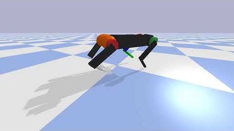 quadruped on flat plane test (Spirit40, MPC)