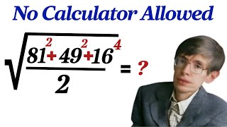 Calculator Is Not Allowed | A Nice Square Root Algebra Simplification | How to solve this!!