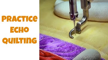 Practice Machine Quilting Echoes on a Sit Down Longarm Quilting Machine