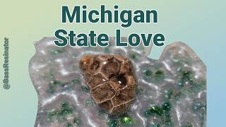 Michigan State Love #resinart #michigan