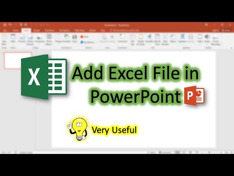 Insert Excel into Powerpoint | Add Excel file in ppt | 2020