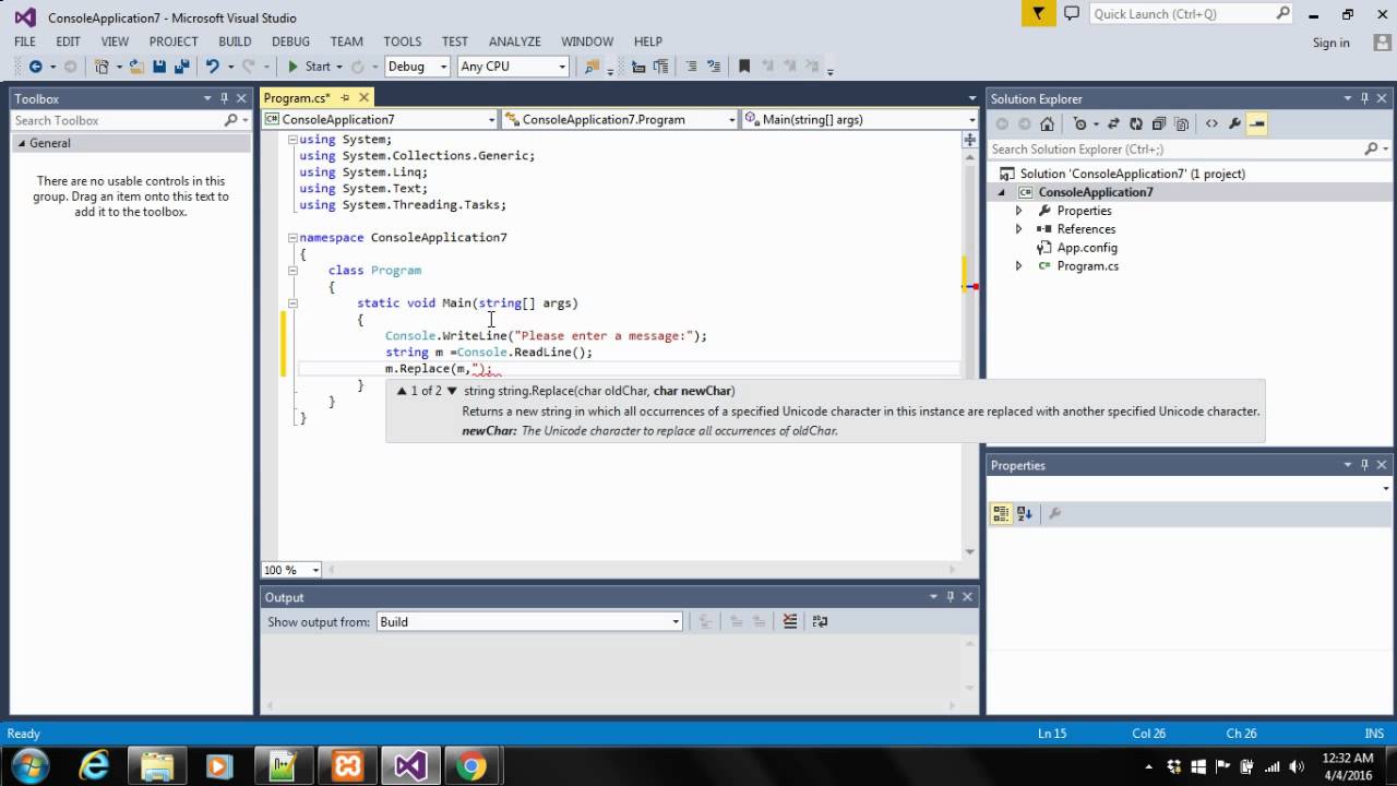 Learn how to read input from a user and replace with a String in C# ...