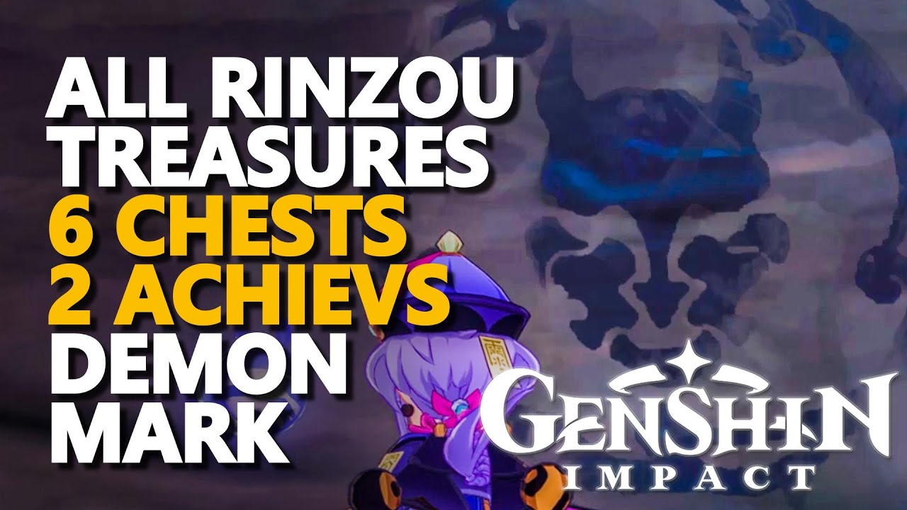 Rinzou Treasure Genshin Impact (All Demon Mark Puzzle Watatsumi) YouTube