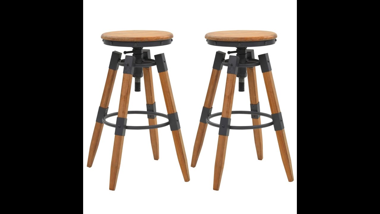 Barkrukken 2 st massief vurenhout