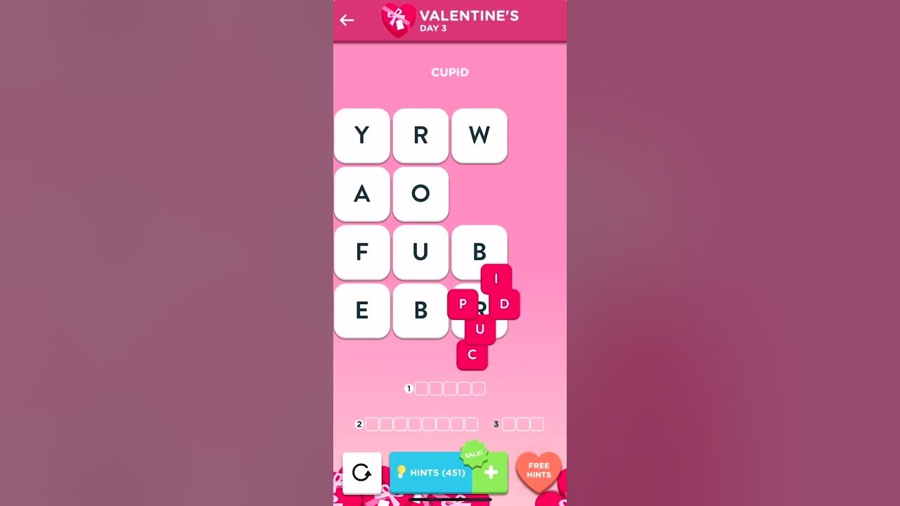 Wordbrain 2 Valentines Event (Day 3) Wordbrain 2 Answers YouTube