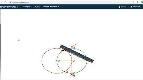 SR  construction of tangent on robocompass