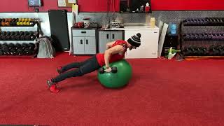 Stability Ball / Dumbbell: Chest Supported Row