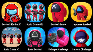 Survival 456, Squid Game 456, Survival Game, Imposter Survival, Squid Game 3D, K-Sniper Challenge 3D